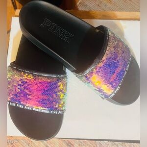 PINK Victoria's Secret Mermaid 🧜‍♀️ 🧜 Sequin Sandals